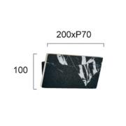 LED-Wandlampe Selena, Breite 20 cm, schwarz, Kunststein