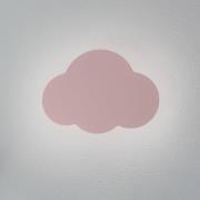Wandleuchte Cloud, rosa, 38 cm breit, Metall, Wolke, G9