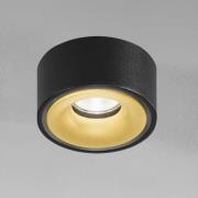 Egger DLS LED-Einbauspot Clippo EP, schwarz-gold 3.000K