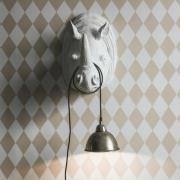 PR Home Hängeleuchte Bella, messing, Ø 18 cm, Metall Stecker