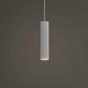 Pendellampe Karbon, weiß, Ø 6 cm, Aluminium