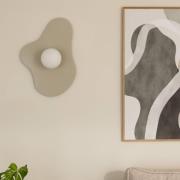 Globen Lighting Wandleuchte ILLUSION, beige, Glas, 60 cm