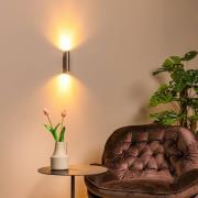 Wandstrahler Dupla, grau, Höhe 18 cm, Metall, 2-flg.