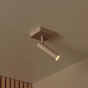 Deckenstrahler Grado, Länge 10 cm, taupe, Metall