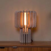 Tischleuchte Rollo, taupe, Höhe 35 cm, Filz/Glas/Metall