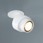 LED-Einbauspot BRUSH, weiß, Ø 7 cm, Metall, dimmbar, 2.700 K