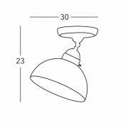 KOLARZ Deckenlampe Nonna Ø30cm Blume goldfarben Rand glatt