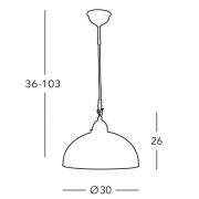 KOLARZ Hängelampe Nonna, Ø 30 cm, Zitronen, Rand glatt