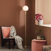 Stehleuchte Minna, messingfarben, Glas, Eisen, Höhe 145 cm