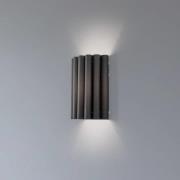 Wandleuchte Aria, schwarz, Microfaser, E27