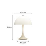 Louis Poulsen Akkulampe Panthella PORTABLE 250, beige, IP44