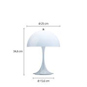 Louis Poulsen Akkulampe Panthella PORTABLE 250 hellblau IP44