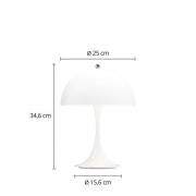 Louis Poulsen Akkulampe Panthella PORTABLE 250 weiß IP44