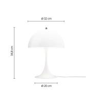 Louis Poulsen Tischlampe Panthella 320, weiß, Ø 32 cm, E14