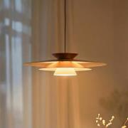 Lucande LED-Pendelleuchte Livie, beige, Aluminium, Ø 50 cm