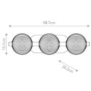 LED-Wandlampe PALMAS gold/rauchgrau Breite 59 cm 3-flg. IP44