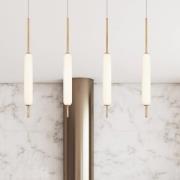 LED-Hängeleuchte CUMBERLAND, gold, Ø 13 cm, Metall/Glas