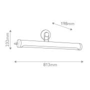 Wandlampe WYNWOOD, altmessing, Breite 81 cm, Metall, 2 x E27