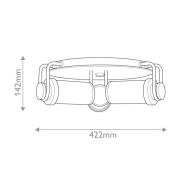 Deckenleuchte WYNWOOD, bronze, Ø 42 cm, 3-flg., Metall/Glas