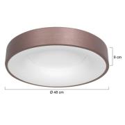 LED-Deckenleuchte Ringlede, 2.700 K, Ø 48 cm, bronze, Metall