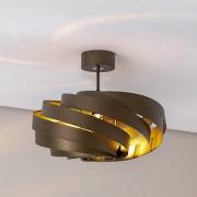 Deckenleuchte Vento, kaffeebraun, Ø 50 cm