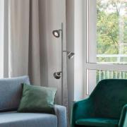 LED-Stehlampe Romeo, Höhe 150 cm, schwarz, Metall, 3-flg.