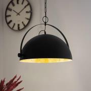 Hängeleuchte Covaleda aus Stahl, schwarz/gold
