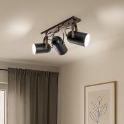 Deckenleuchte Esra, schwarz, Länge 45 cm, Metall, 3-flammig