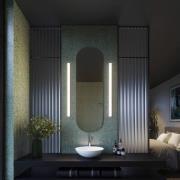 WEVER & DUCRÉ LED-Wandlampe Mirba 3.0 schwarz/weiß 91cm IP44