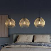 Hängeleuchte Venezuela, schwarz/gold, 3-flammig