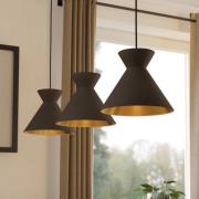 Hängeleuchte Nastasia cappuccino/messing 3-flammig