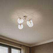 Deckenleuchte Zoe, beige, Länge 51 cm, Glas, 4-flammig, E14