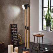 Stehleuchte Hornwood, Höhe 140 cm, schwarz/braun, Stahl