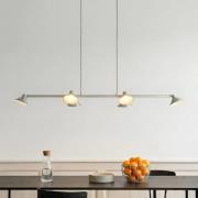 Lucande LED-Hängelampe Steve,  alu, 113 cm, 6-flg., dimmbar