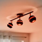 LED-Deckenlampe Nocito 3-flammig in Schwarz-Gold