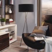 Stehleuchte Fondachelli mit schwarzem Schirm