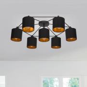 Deckenlampe Staiti schwarz mit Schirmen