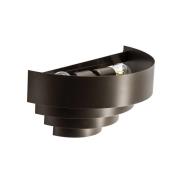 Wandleuchte Rings, titanfarben, Stahl, 2 x E27