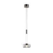 LED-Hängelampe LAVIN, nickel/rauch, Ø 20 cm, Metall/Glas dim