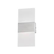 LED-Wandleuchte FODER, nickelfarben, Höhe 27 cm, Schalter
