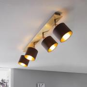 Deckenlampe Valbiano Cappuccino/Gold 4fl.