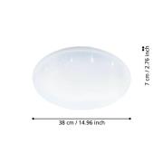 EGLO connect Deckenlampe Totari-Z, Ø38cm, 19W,Kristalleffekt