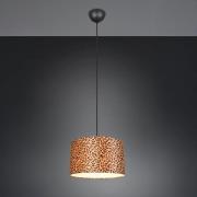 Hängelampe Pardina, braun gescheckt/schwarz, Ø 40 cm, Metall
