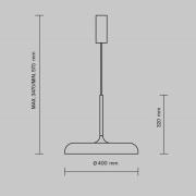 Maytoni LED-Hängeleuchte Gerhard, Ø 40 cm, grau, Metall