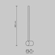 Maytoni LED-Wandleuchte Light stick, schwarz, Höhe 60 cm