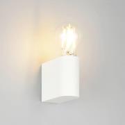 Bad-Wandlampe Pratella, Breite 4 cm, weiß, Kunststoff, IP44