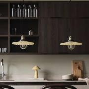 Globen Lighting Hängelampe COBBLER, creme/altmessing Ø 25 cm