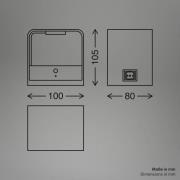 LED-Akku-Wandlampe Barro, beige, Breite 8 cm, Metall, Sensor