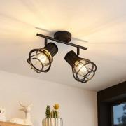 Lindby Nurja Deckenstrahler, Käfige, zweiflammig