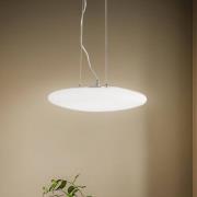 Lindby LED-Hängeleuchte Gunda, weiß, Glas, Ø 47 cm, dimmbar